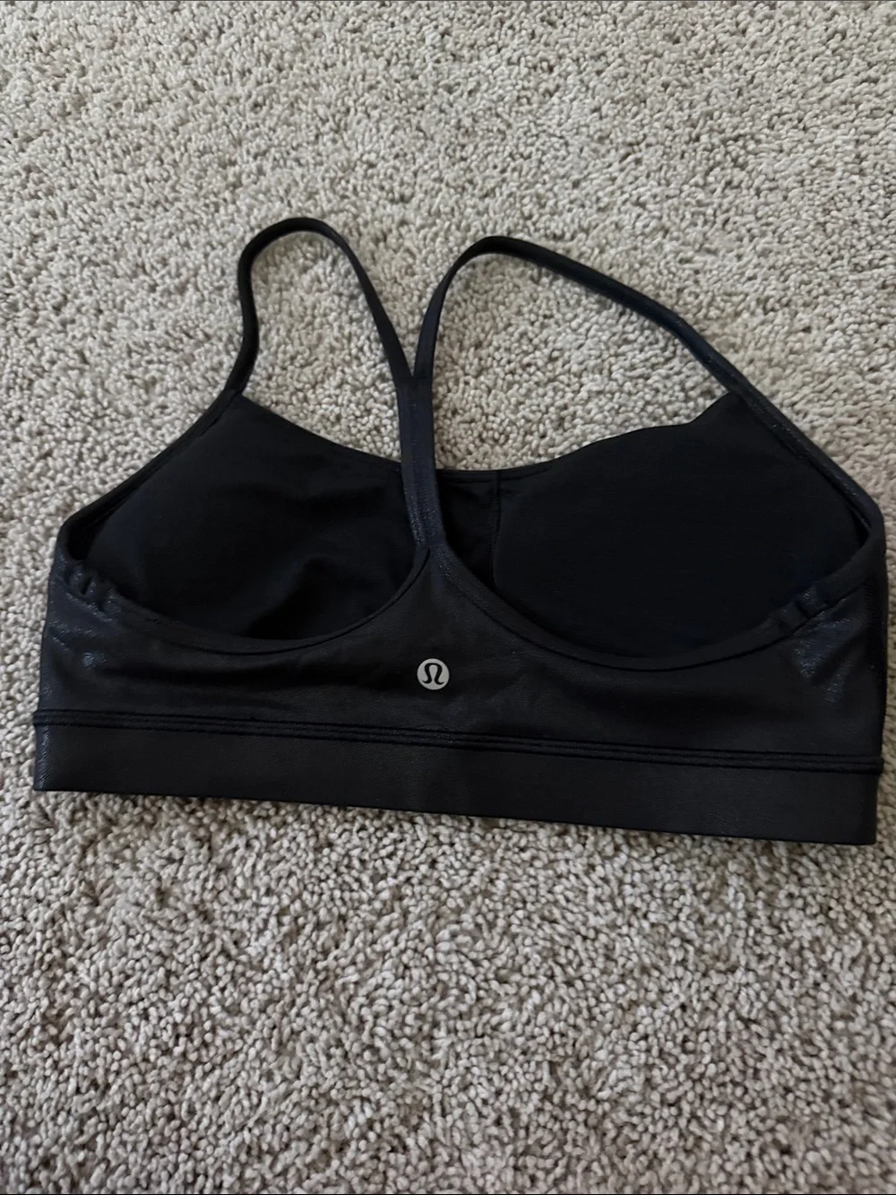 lululemon athletica Black Strappy V-Back Light Support Sports Bra